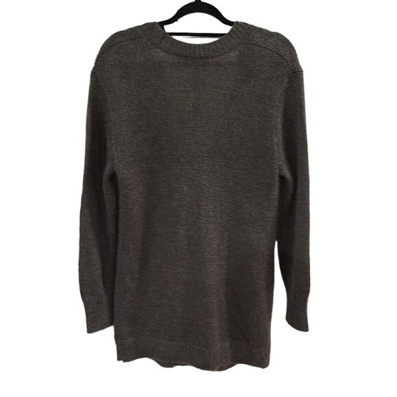 Ann Taylor Women’s Mohair Blend Open Front Cadigan Front Pockets Grey Size M - Picture 2 of 7